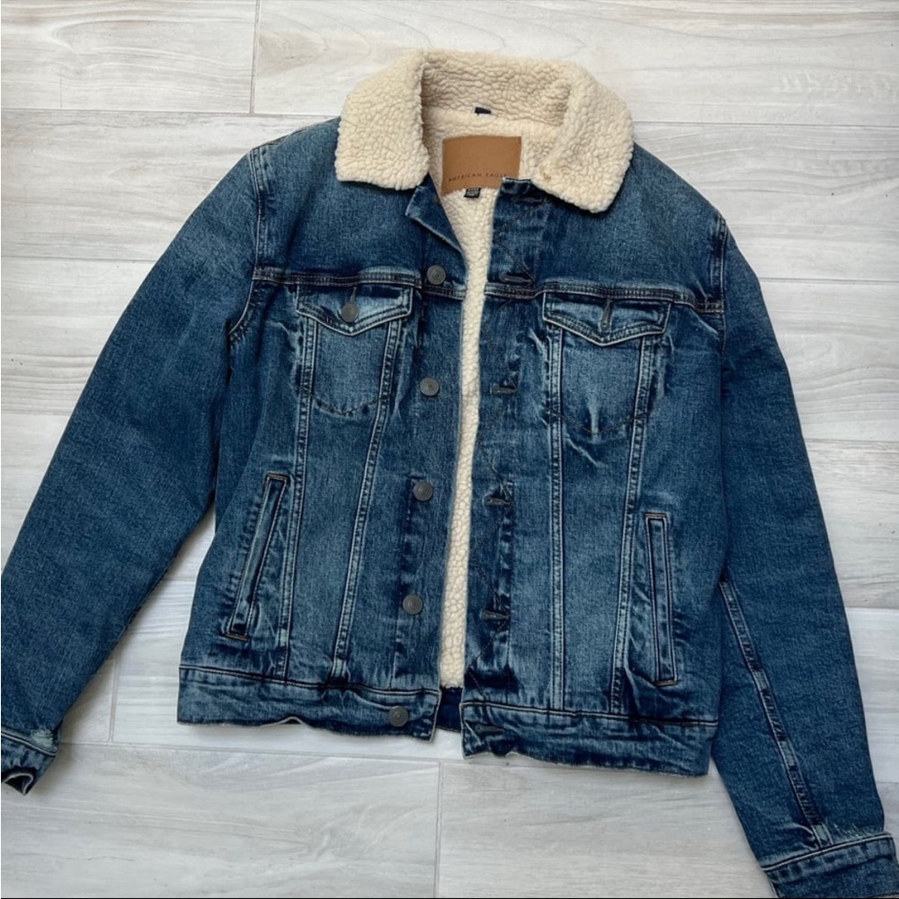 Denim Sherpa lined jacket